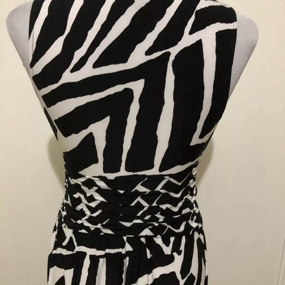 I.N.C. INTERNATIONAL CONCEPTS black and white zebra maxi dress simply gorgeous - Picture 6 of 11